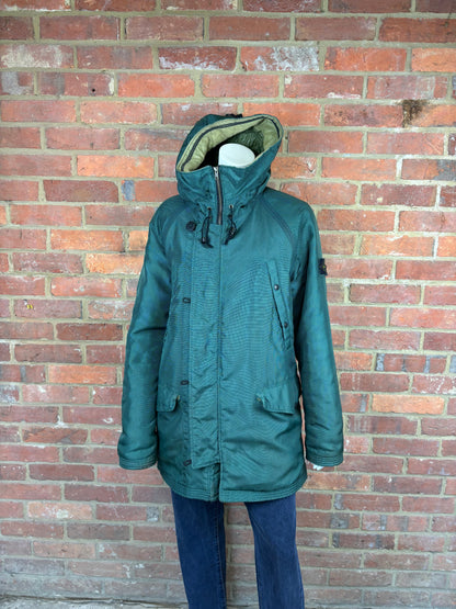 Stone Island Green Oxford Nylon Parka Jacket