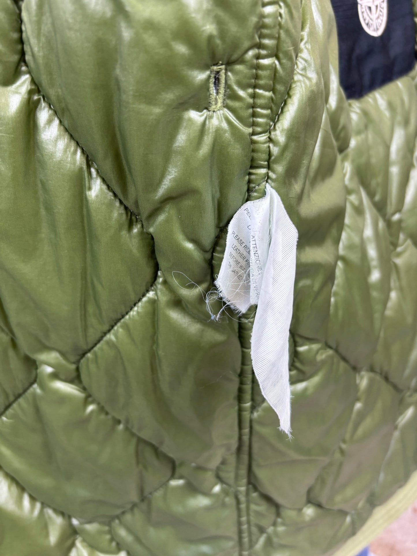 Stone Island Green Oxford Nylon Parka Jacket