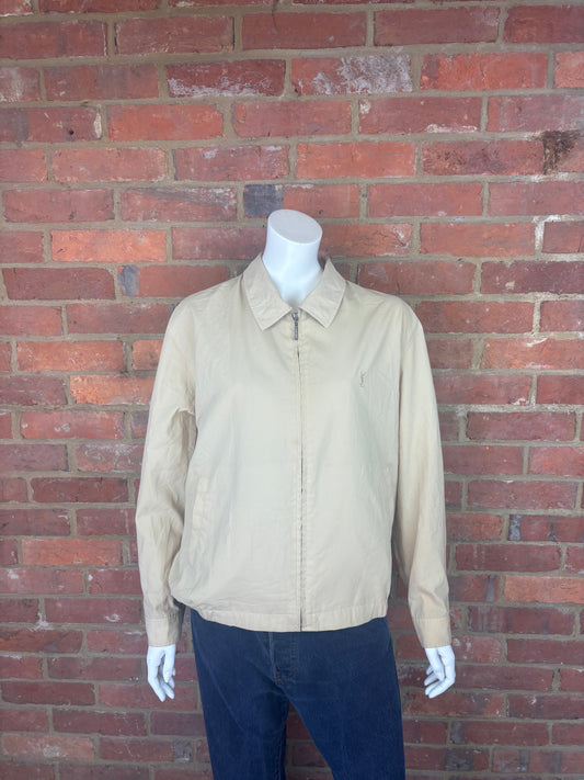 Yves Saint Laurent pale yellow Harrington jacket