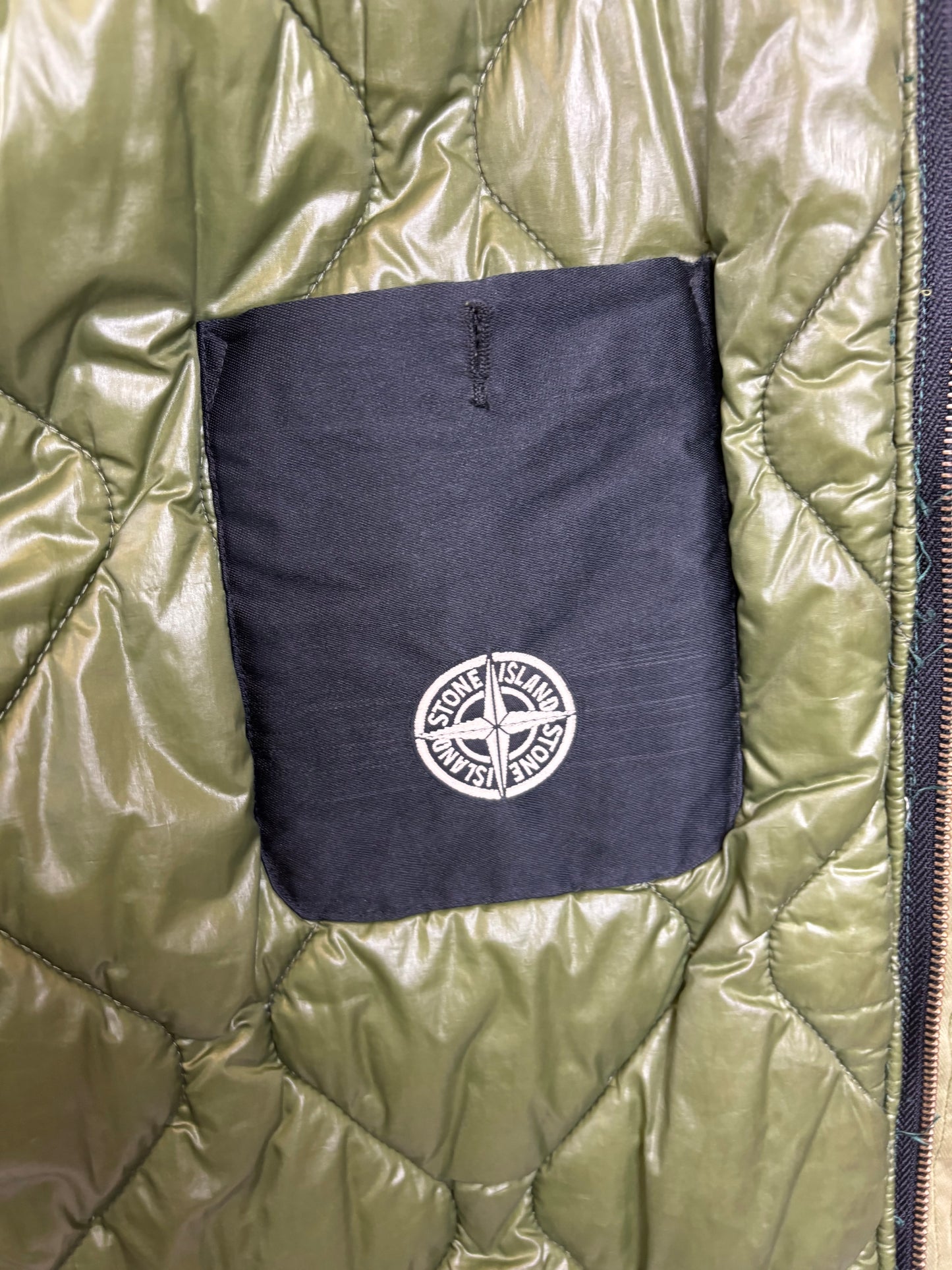 Stone Island Green Oxford Nylon Parka Jacket